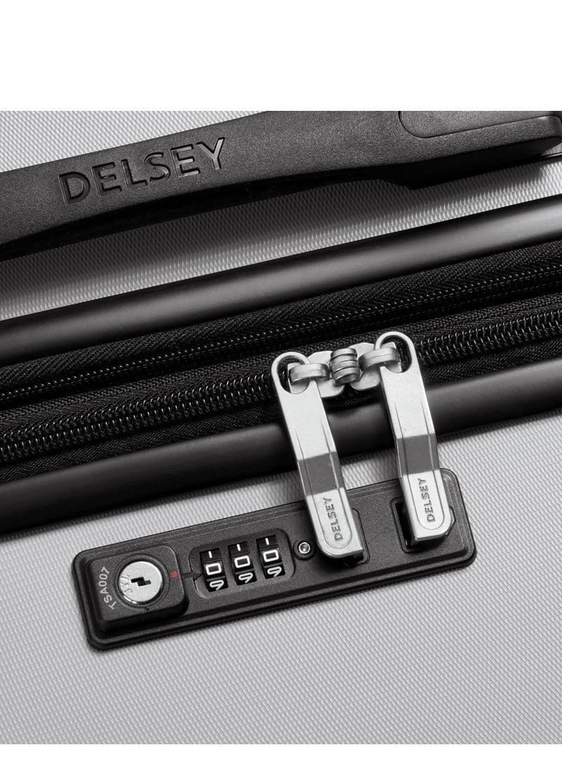 DELSEY Christine Hardside Expendable Double wheel luggage cabin trolley suitcase 55cm/22Inch, 3.0kg, 38+5L Strom Grey - Small - Image 4