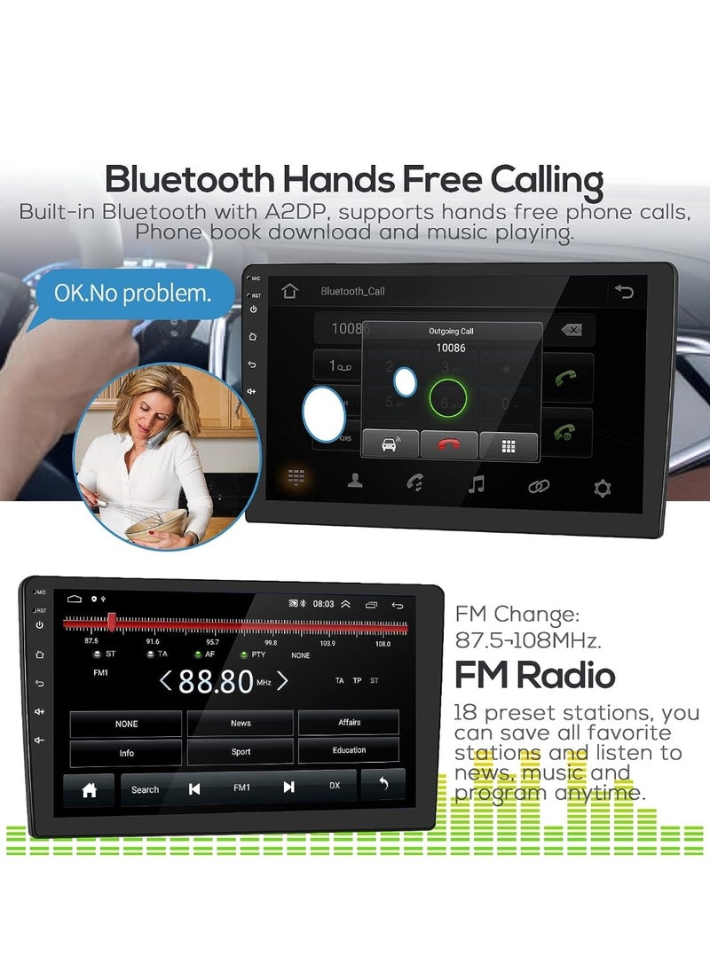 RAYMOS - Android Car Stereo For Toyota Yaris 2007-2012 Support Apple Carplay Android Auto Wireless Bluetooth USB Video Audio Playback Night Vision Camera Included IPS Touch Screen DSP - Image 1