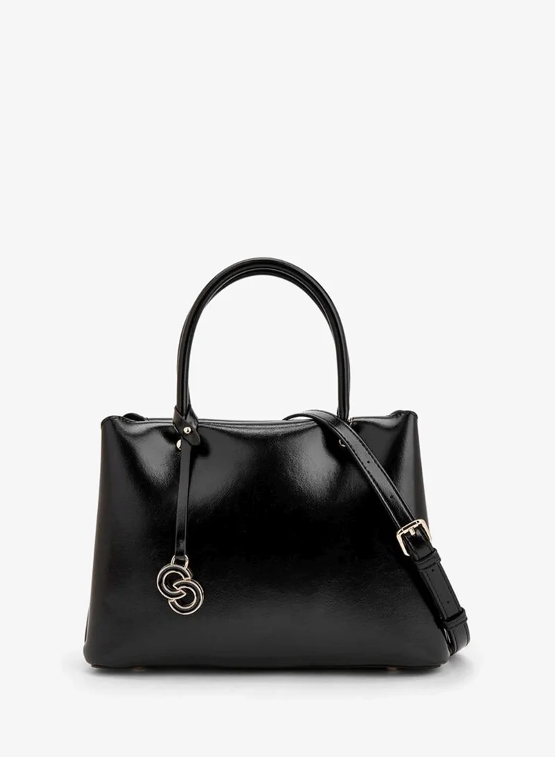 Solid Tote Bag With Detachable Strap