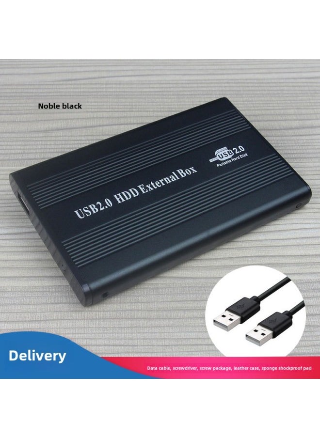 Generic Shuole Direct Sales 2.5-inch IDE Parallel Port USB2.0 Aluminum Alloy Metal External Mobile Hard Disk Box-Color:U25B-IDE Black  - Image 1