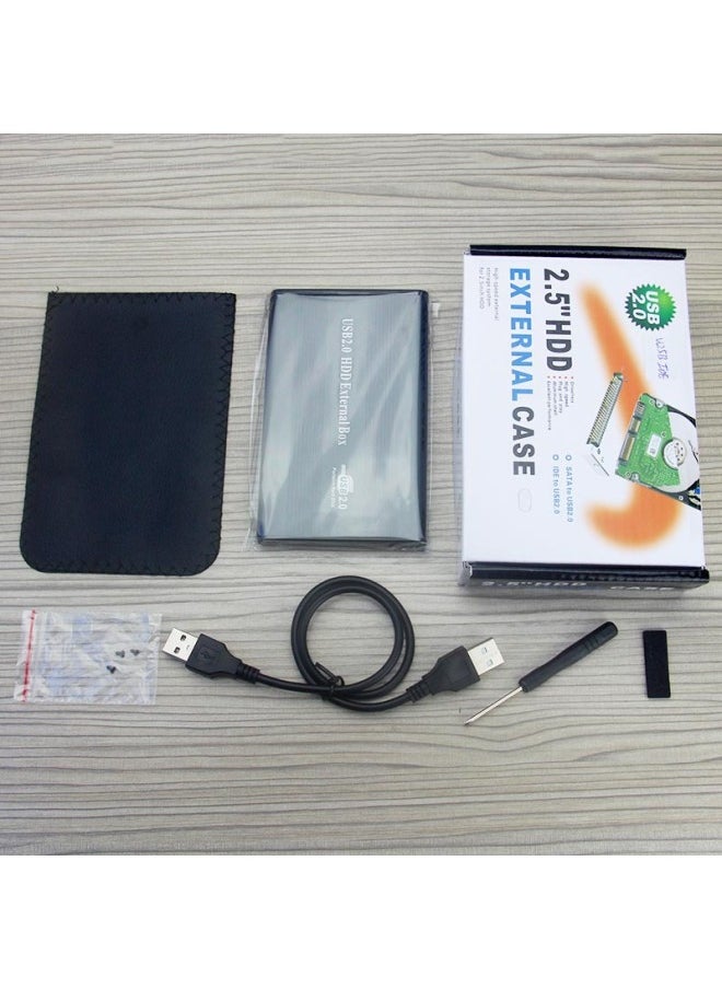 Generic Shuole Direct Sales 2.5-inch IDE Parallel Port USB2.0 Aluminum Alloy Metal External Mobile Hard Disk Box-Color:U25B-IDE Black  - Image 5