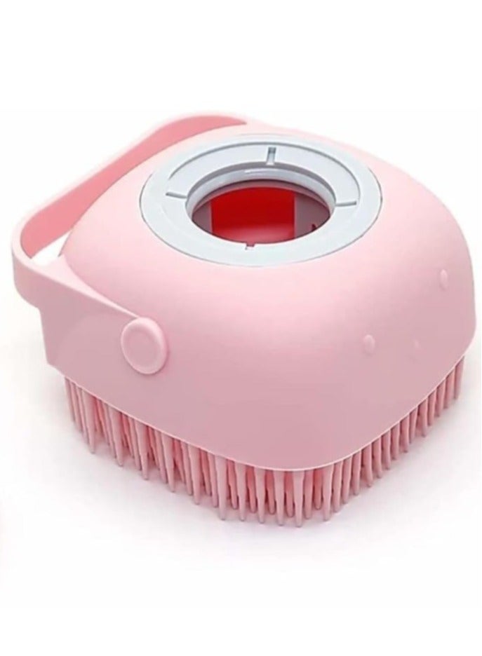 فرشاة استحمام ناعمة من السيليكون مع موزع شامبو وكاشط ظهر لتنظيف عميق وتدليك لطيف وتقشير للاستخدام في الحمام (متعدد الألوان) - Image 2