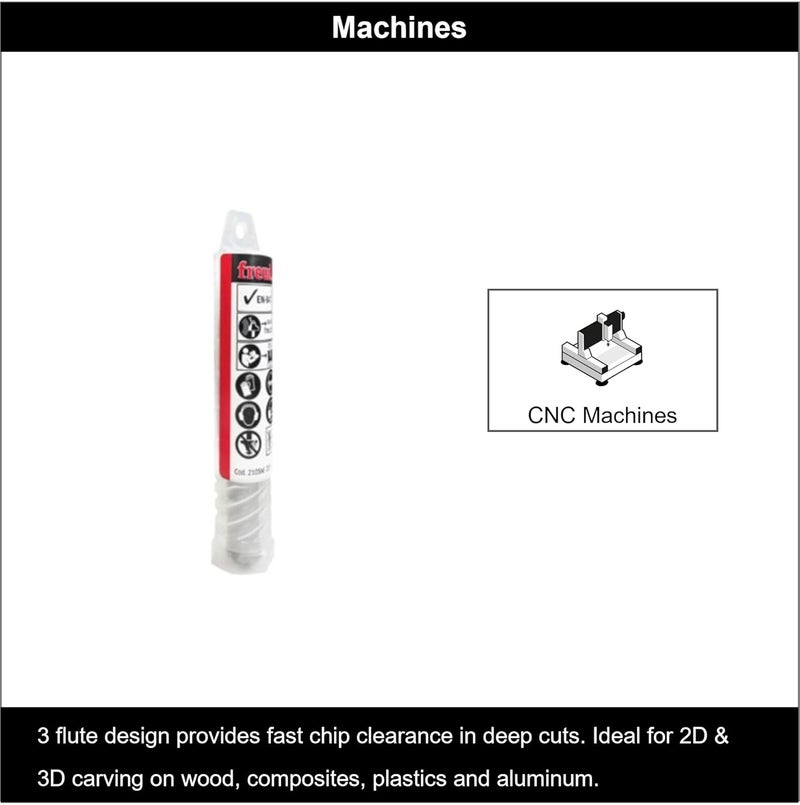 freud (BOSCH Group) F03FR04080 Carbide Carving Tool - Wood, Plastics, Aluminium - 6.35 mm - Image 5