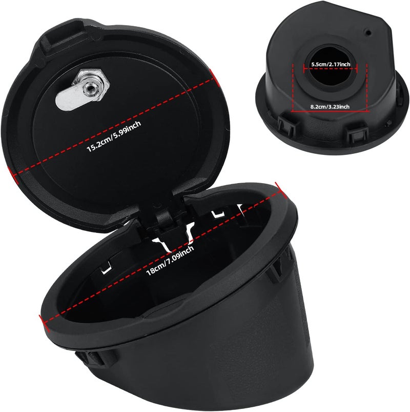 Parfyter Locking Fuel Filler Door Cap with US Flag Sticker for Jeep Wrangler 2018-2022 - Image 5