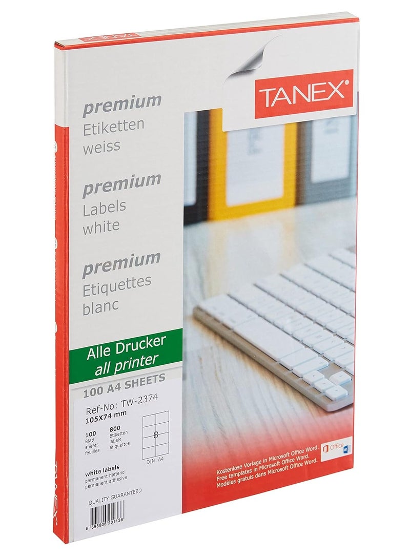 Tanex TW-2374 Labels - Image 1