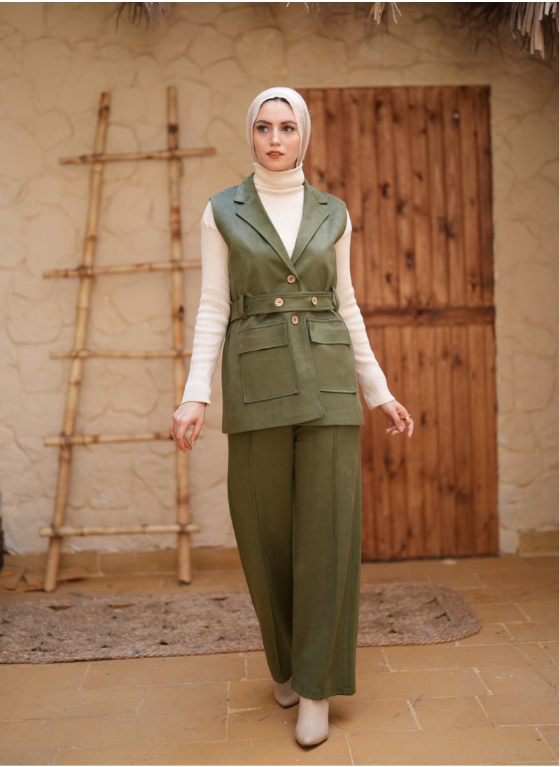 ماركة غير محددة - سوت شمواه مبطن - استايل واسع وأنيق بألوان متعددة - Image 1