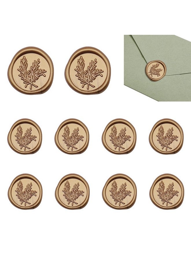 هاسذيب ملصقات ختم الشمع الذهبي من HASTHIP®، ١٠ قطع - ملصقات ختم مغلفات دعوات الزفاف، أختام ذاتية اللصق مقاس ١٫٢ بوصة للدعوات، وعيد الميلاد، وتغليف الهدايا، والحفلات، والمظاريف - Image 1