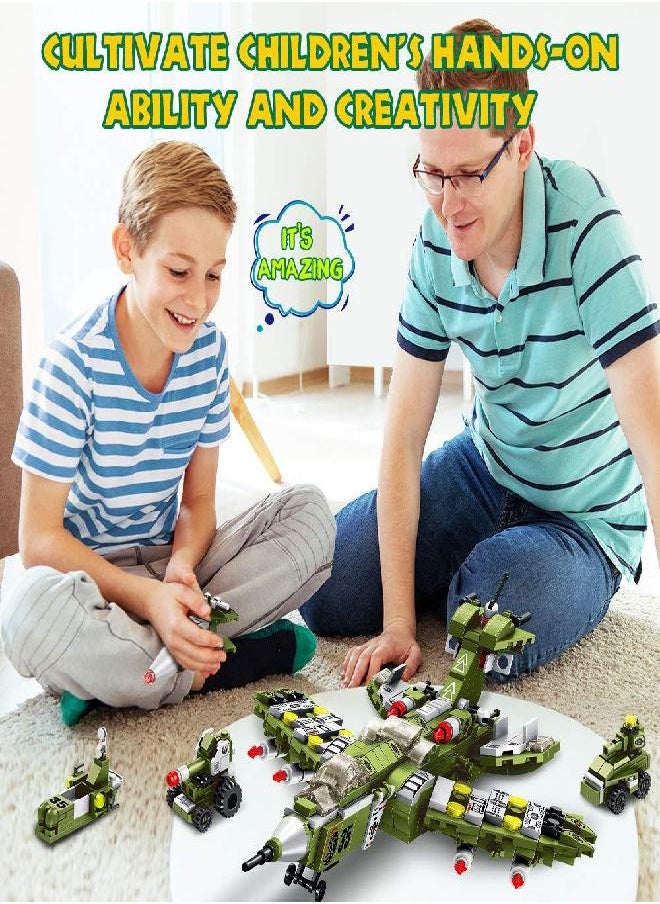 VATOS - VATOS STEM Building Toys, 576 PCS Warcraft STEM Toys for 6 Year Old Boys 25-in-1 Engineering Building Bricks Destroyer Fighter Vehicles Blocks Kits Best Gifts for Kids Aged 6 7 8 9 10 11 12 Yr Old - Image 1