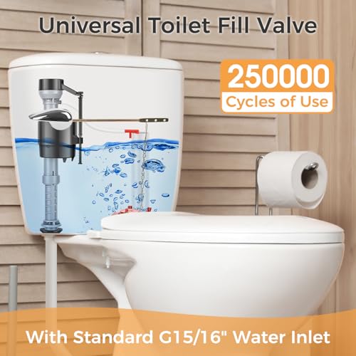 Houpeoro Universal Toilet Flusher Replacement Kit Toilet Fill Valve Replacement Kit Toilet Parts Inside Tank Kit Adjustable Quiet and Easy to Install 1Pack - Image 3