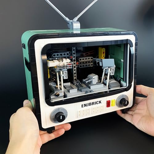 ENJBRICK Ideas Retro TV Building Set Compatible with Lego for Adults,Christmas Toys for Boys and Girls 8-14years 1212 PCS - Image 4