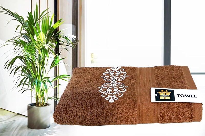 COMFIGIFTS 100% Cotton 4 Piece Towel Set | 2 Bath Towels & 2 Hand Towels | 370 GSM | Soft, Absorbent, Lightweight Towels with Computerized Embroidery - Image 4