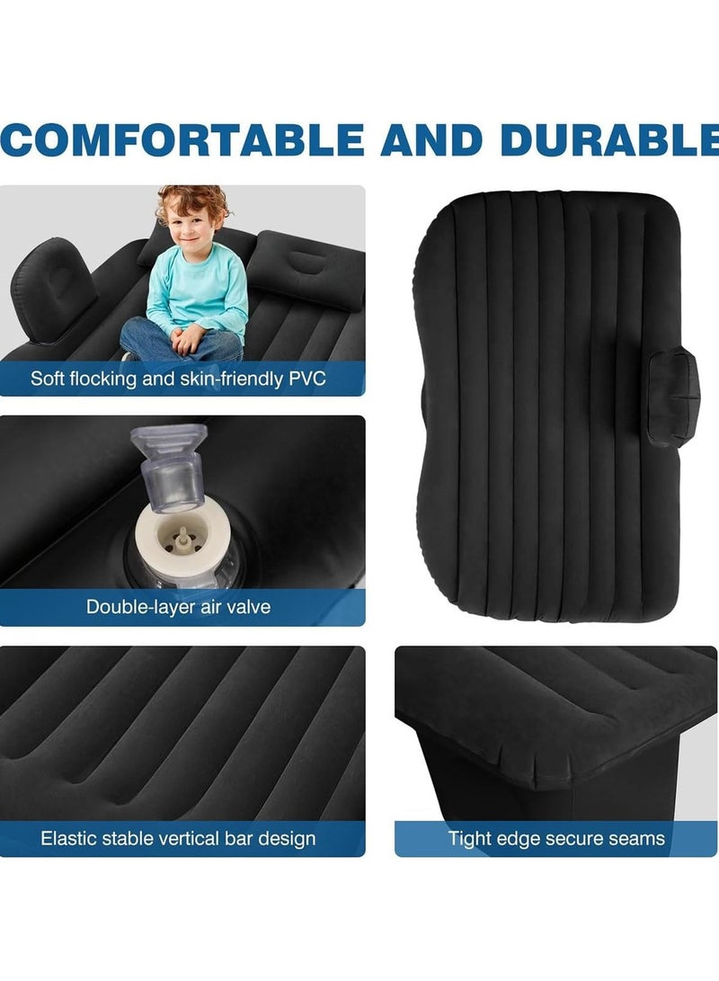 Relex Car Air Mattress, Removable Black Backseat Air Bed with Air Pump, Portable Car Travel Bed with Pillows Fits Most Car Models for Travel, Hiking, Camping, Trip & Outdoor Activities - Image 3
