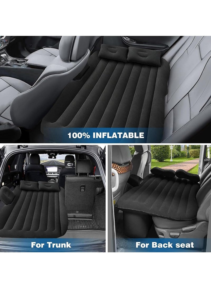 Relex Car Air Mattress, Removable Black Backseat Air Bed with Air Pump, Portable Car Travel Bed with Pillows Fits Most Car Models for Travel, Hiking, Camping, Trip & Outdoor Activities - Image 4