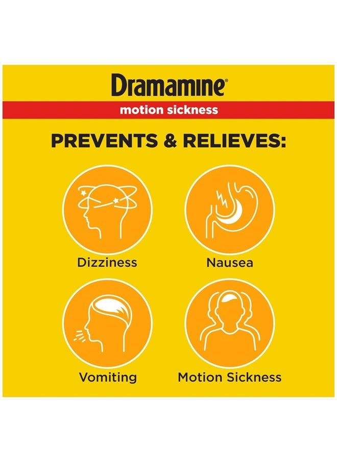 Dramamine - Chewable Motion Sickness Relief Orange Flavor 8 Count - Image 1