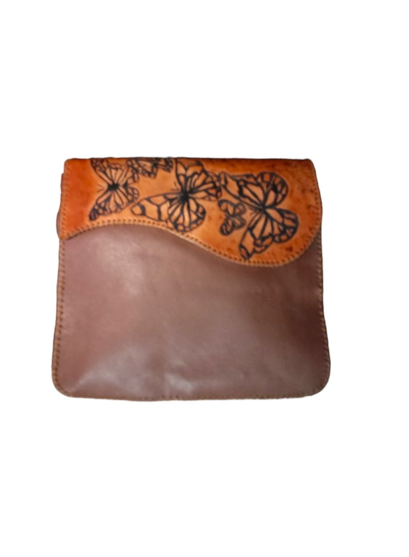 Sheer Fashionable Leather Crossbody Bag - Image 1