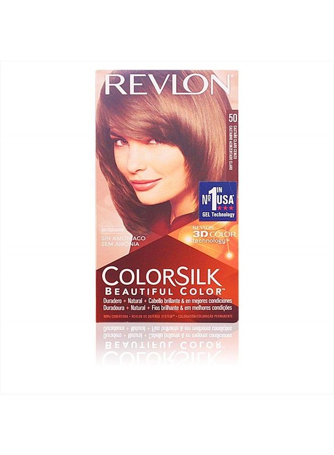 Revlon صبغة شعر ريفلون كولور سيلك، بني رمادي فاتح (عبوة من 3) - Image 2