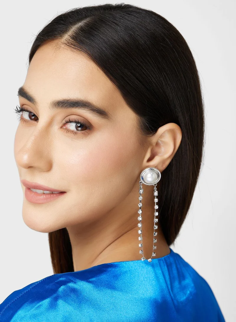 Ella Limited Edition Pearl Stud Diamante Earrings