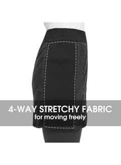 FitsT4 Sports Sports Women'S Puffer Skirts Lightweight Quilted Sport Skorts Insulated Warm Snow Skirts Hiking Running Golf Black Size M  - Image 4
