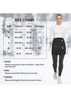 FitsT4 Sports Sports Women'S Puffer Skirts Lightweight Quilted Sport Skorts Insulated Warm Snow Skirts Hiking Running Golf Black Size M  - Image 5
