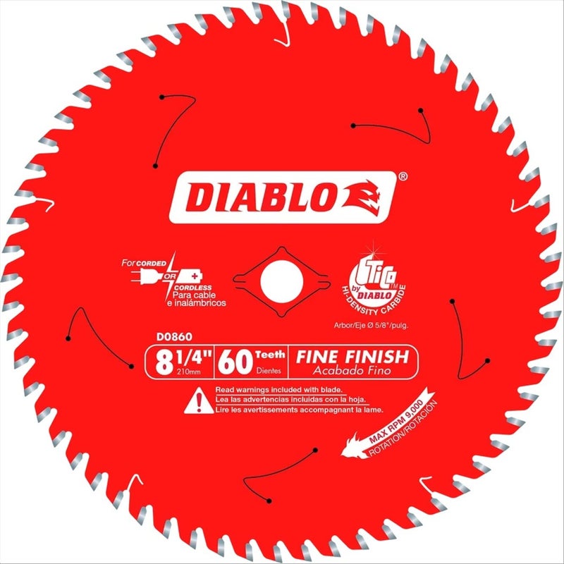 Diablo 8-1/4 X 60T FINE Finish