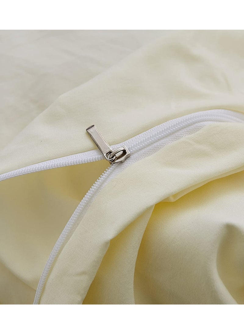 INFINITY BEDDING MARKET Cotton Duvet Cover Set - Ivory 180x220 cm  - Image 3