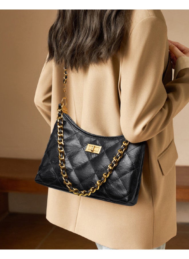 Popular Versatile Large Capacity Crossbody Bag, Diamond Quilted Bag, Underarm Bag, Lightweight Travel Shoulder Bag - Image 1