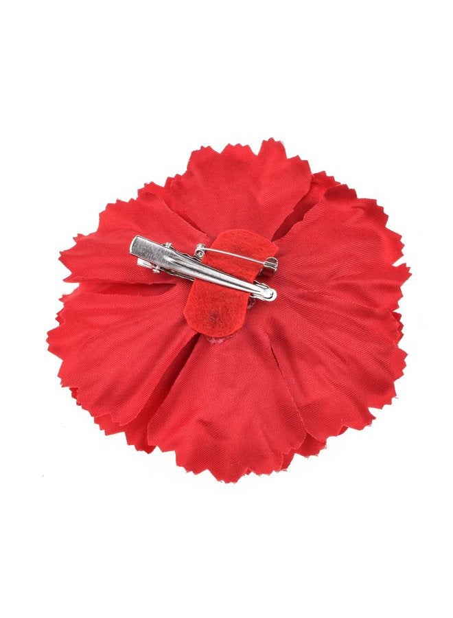 Eforlike HC-01 Floral Fall Peony Flower Hair Clip Flamenco Dancer Pin up, Red, Size M - Image 2