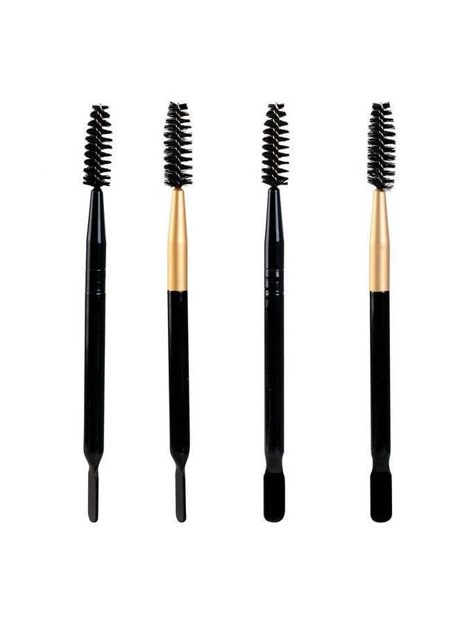 TEONEI Brow Gel Spatula And Spoolie Brusheyebrow Applicator Brush With Spatuladoubleheaded Eyelashes Curler Volume Tool4Pcs - Image 1