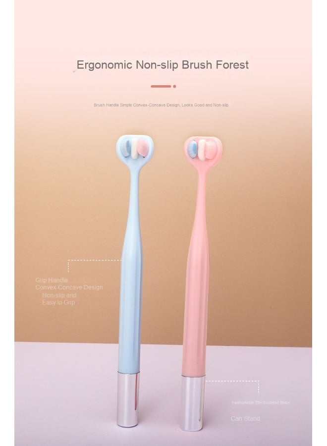 NIBEMINENT Kids Toothbrush, Child Toothbrush,3 Sided Toothbrush Kids,Autism Toothbrush for Kids,Soft and Gentle for Complete Tooth and Gum Care,Toothbrush 2 Pack - Image 4