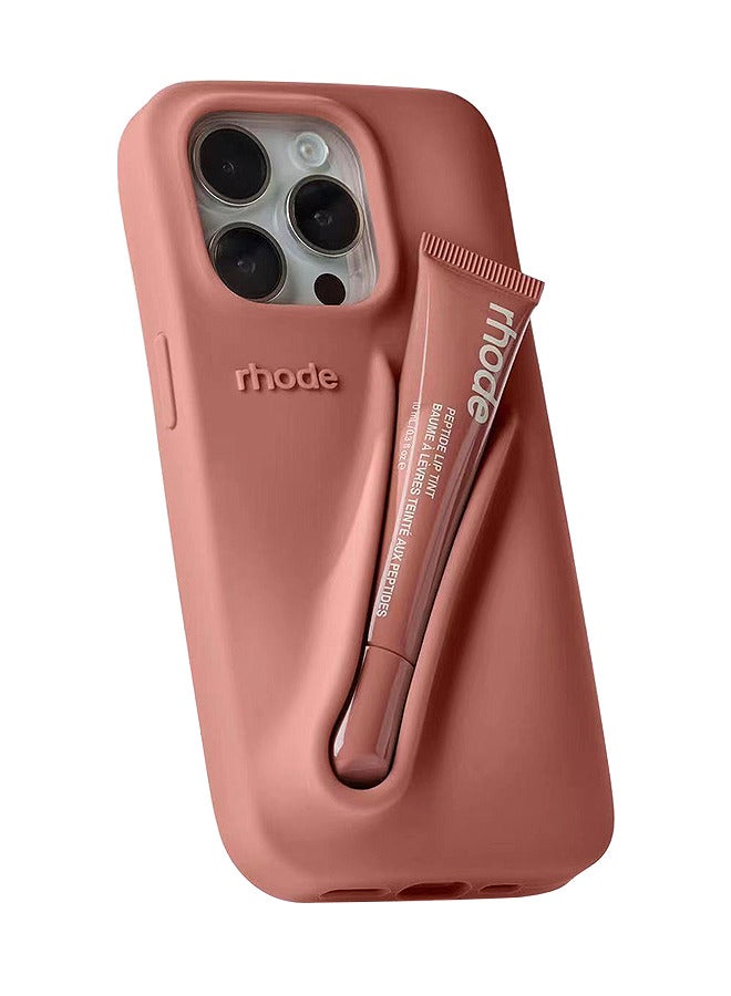 rhode Peptide Lip Tint (Toast) + Summer Lip Case Case (Toast) - Limited Edition Suitable For iPhone 16 Pro Max Case - Image 1