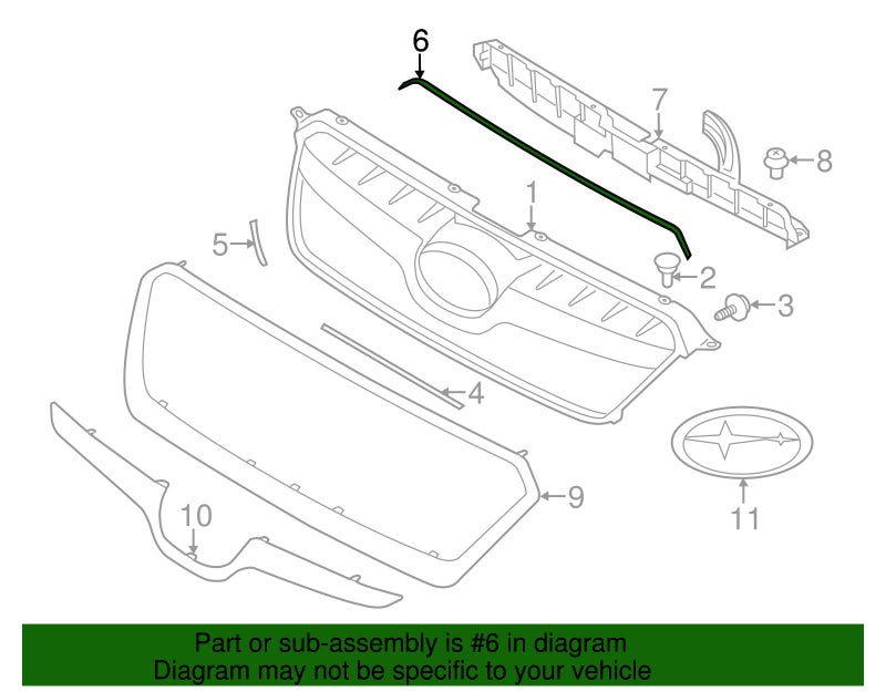 Subaru Genuine 91171FJ010 Seal Grille 1 Pack - Image 4
