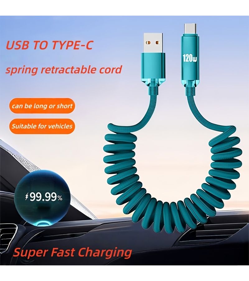 Braided Fast Charging USB Cable 1 Meter 3.28 Feet for Data Sync and File Transfer Compatible with Cell Phones Tablets and Car Charging - Image 1
