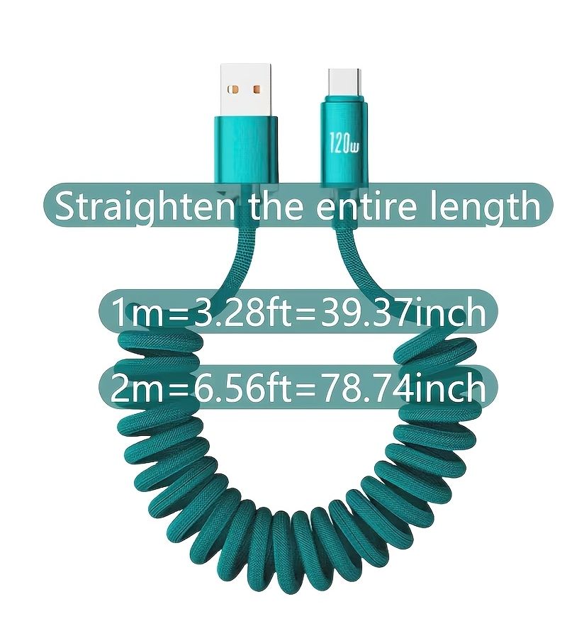 Braided Fast Charging USB Cable 1 Meter 3.28 Feet for Data Sync and File Transfer Compatible with Cell Phones Tablets and Car Charging - Image 2