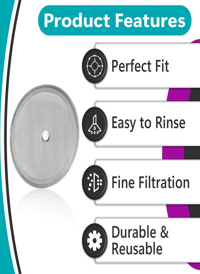 Joworthy 8 Pcs French Press Filter Replacement Compatible with Stanley 48oz French Press Coffee Maker, Stainless Steel French Press Screen Replacement, Easy to Clean and Reusable - Image 5