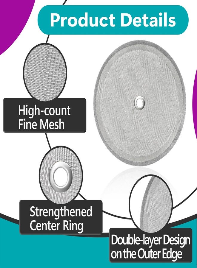 Joworthy 8 Pcs French Press Filter Replacement Compatible with Stanley 48oz French Press Coffee Maker, Stainless Steel French Press Screen Replacement, Easy to Clean and Reusable - Image 4