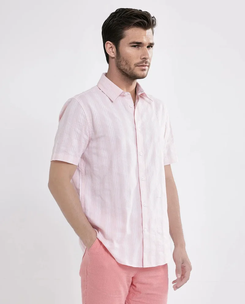 Rare Rabbit Men's Striped Regular Fit Shirt