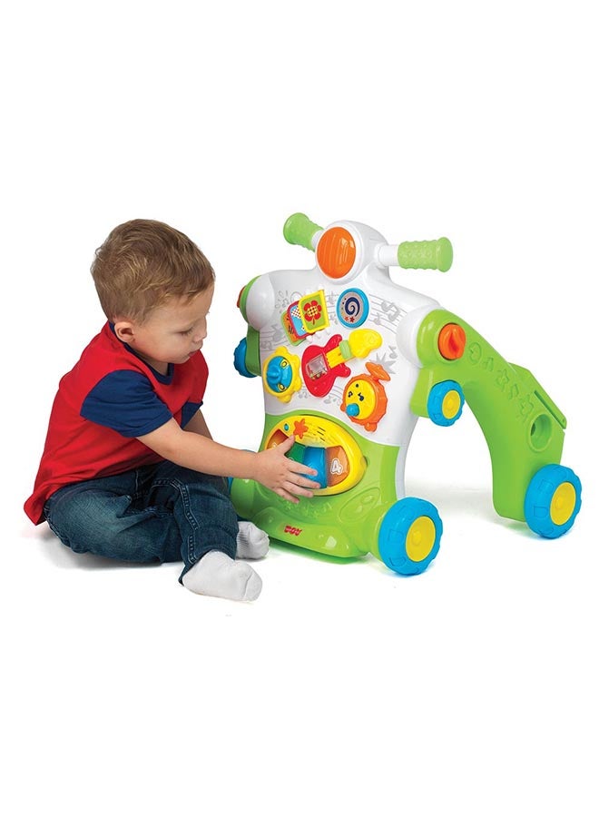 Happy Kids Little Learners 3 In 1 Ride-On Walker - Sit, Stand, Ride, Removable Piano, Interactive Dashboard, Durable Design, 9M+ - Image 3