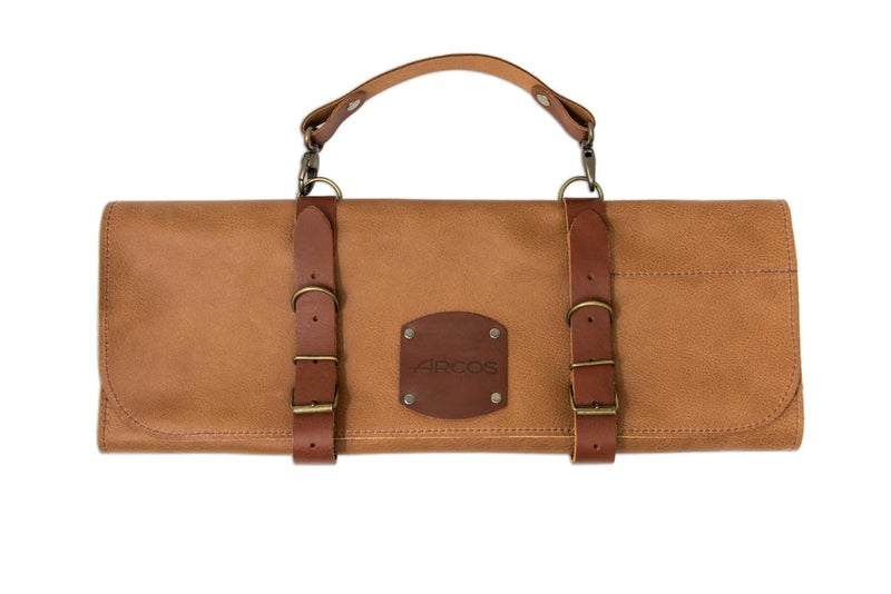 Arcos حقيبة سكين مطبخ احترافية أركوس 5 × 42 سم مقبض جلد العسل مشبك قابل للتعديل - Image 1