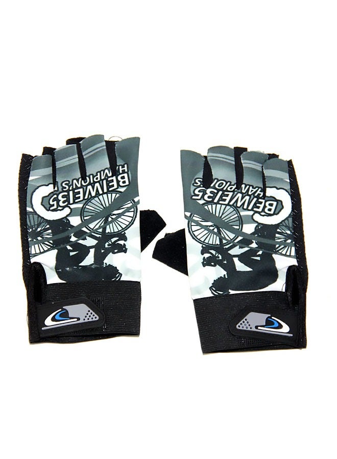 إيه جي دي قفازات بتصميم نصف إصبع مقاومة للانزلاق تسمح بالتهوية مناسبة لركوب الدراجات للجنسين - Image 3