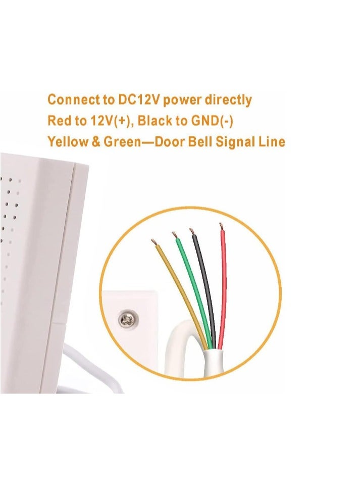 GOMETY Wired Doorbell for Door System Wired Doorbell Wired Access Control Outdoor Wired Doorbell Noisy Ding-dong Ringtones Chime for DC 12V Door System - Image 4