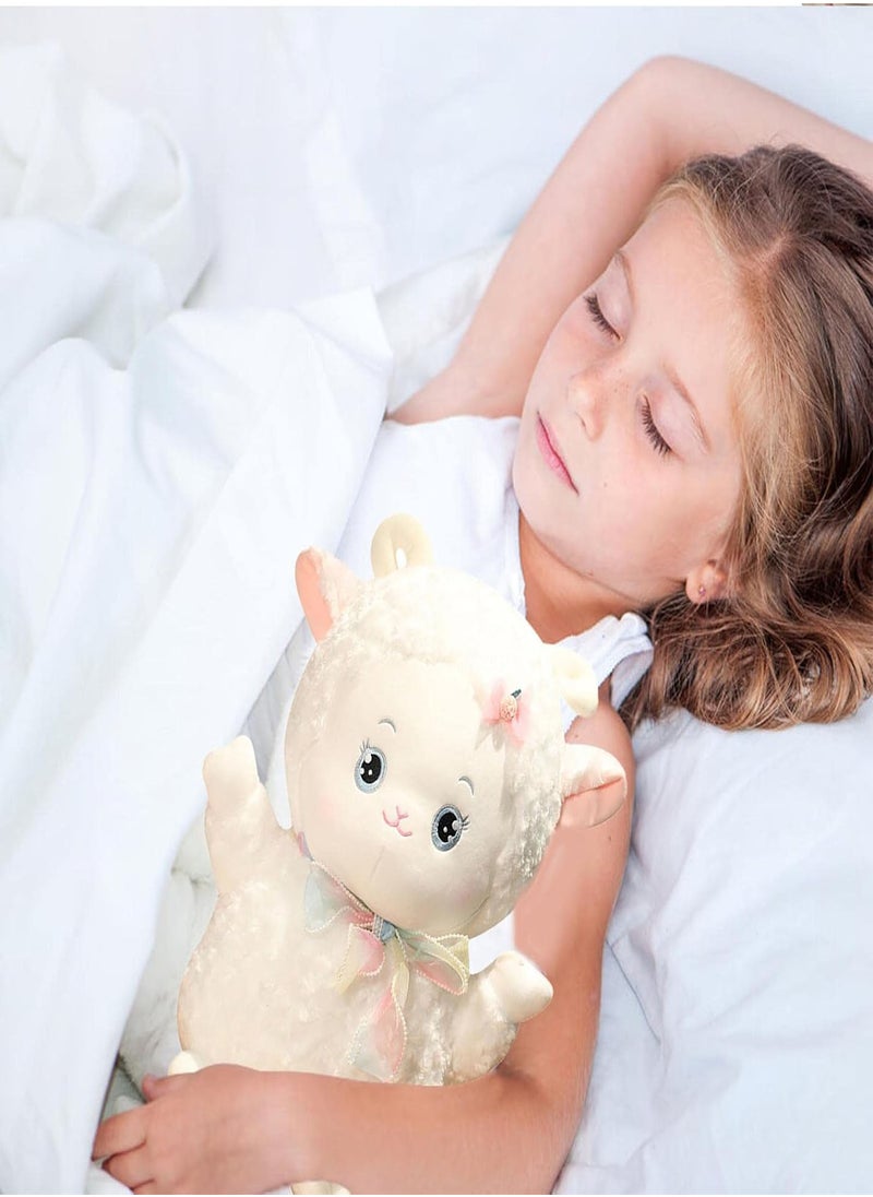 GGOOT Goat Stuffed Animal - Cute Stuffed Animal For Easter - Lamb Plush Toy, Sheep Toys Plush White Plush Lamb Stuffed Animal Soft Cuddly Perfect For Child, Newborn Nursery Decor  - Image 3