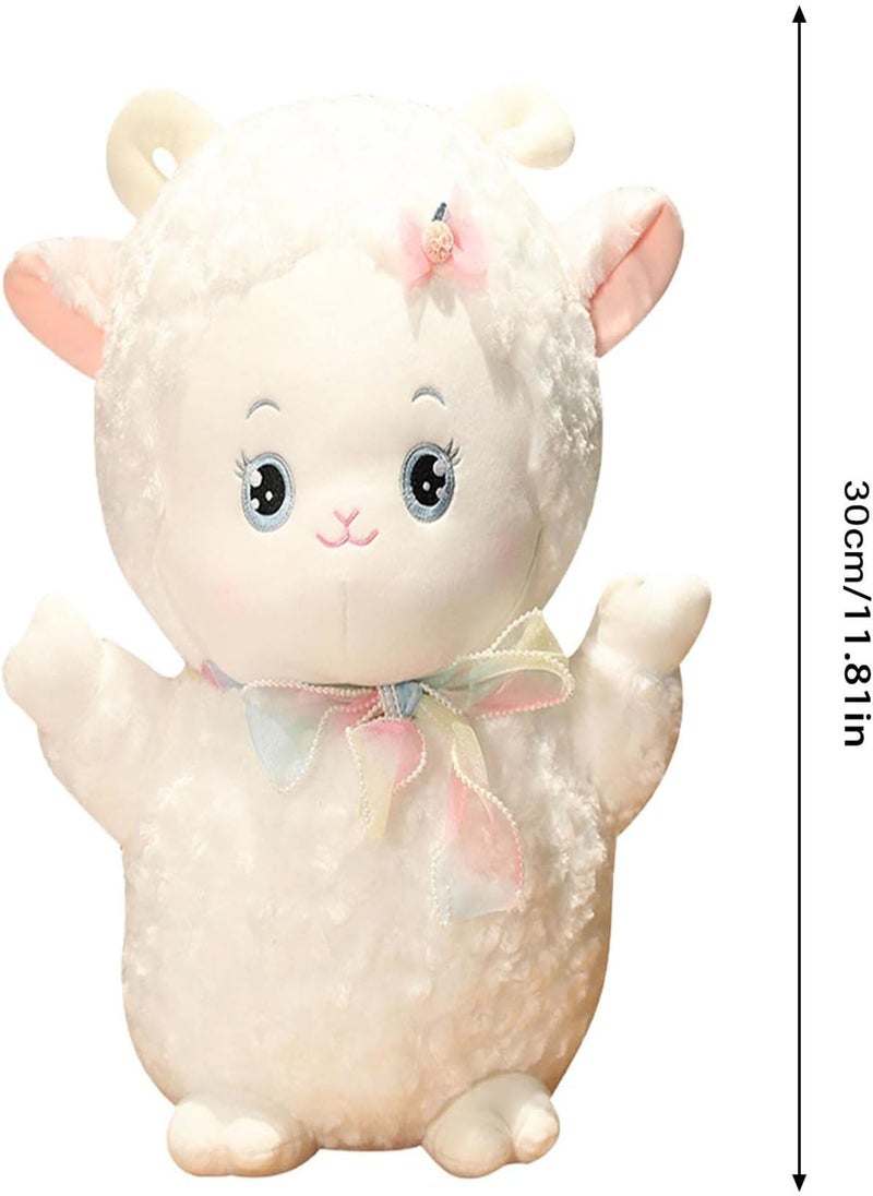GGOOT Goat Stuffed Animal - Cute Stuffed Animal For Easter - Lamb Plush Toy, Sheep Toys Plush White Plush Lamb Stuffed Animal Soft Cuddly Perfect For Child, Newborn Nursery Decor  - Image 4
