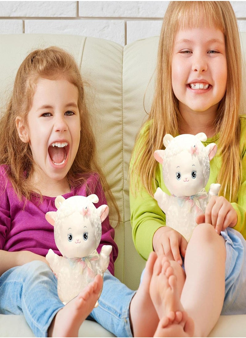 GGOOT Goat Stuffed Animal - Cute Stuffed Animal For Easter - Lamb Plush Toy, Sheep Toys Plush White Plush Lamb Stuffed Animal Soft Cuddly Perfect For Child, Newborn Nursery Decor  - Image 2