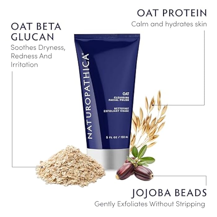 Naturopathica Oat Cleansing Facial Polish - Multi-Use Facial Cleanser - Face Scrub & Mask - Exfoliating Face Wash for Women & Men - Gentle Exfoliating - 5 fl oz - Image 3