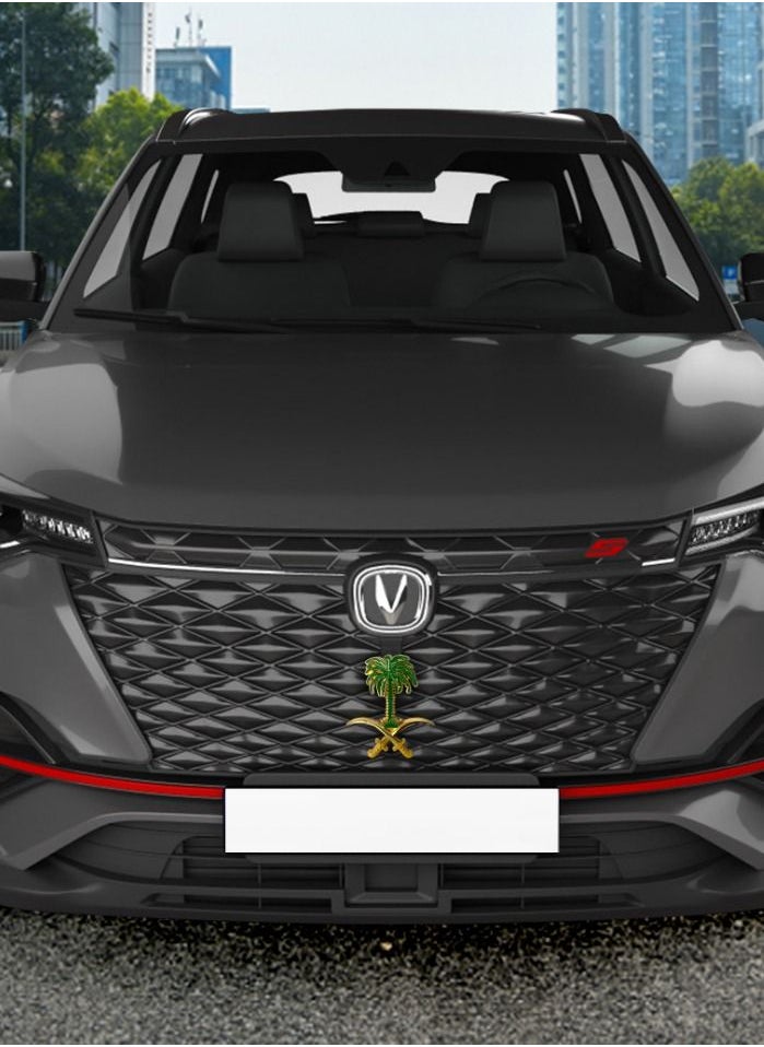 Generic - Palm sign and two swords for the front grille, characterized by elegance and a suitable size that gives your car luxury - Image 1