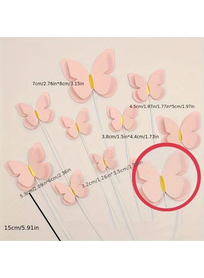 White Double Layer Butterfly Cake Toppers For Mothers Day Birthday - Image 5