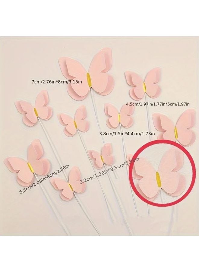 White Double Layer Butterfly Cake Toppers For Mothers Day Birthday - Image 4
