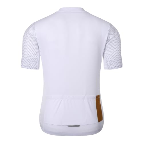 Santic Men's Cycling Jersey Short Sleeve Tops Pro Road Bike Shirt Full Zipper UPF 50+ MTB Jersey with Pockets - Image 2