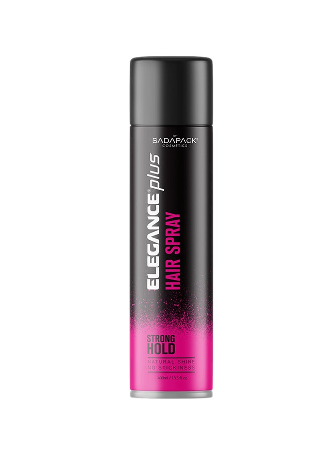 Elegance Hair Spray For Women - Pink, 400ml | Strong Hold, Natural Shine, Fast-Drying - Image 2
