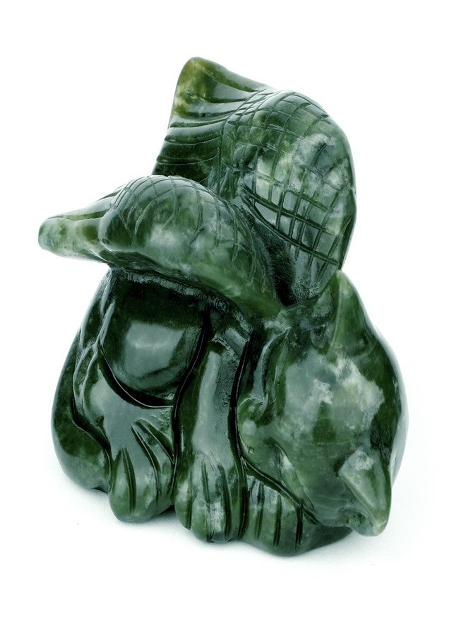 gemshan Memorial Cat Statue for Home - Hand Carved Jade Sleeping Cat Figurine for Home & Office Decor - Image 5